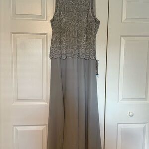 J Kara Gray Sleeveless Dress